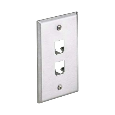 Placa de Pared Vertical, de Acero Inoxidable, Salida Para 2 Puertos Mi
