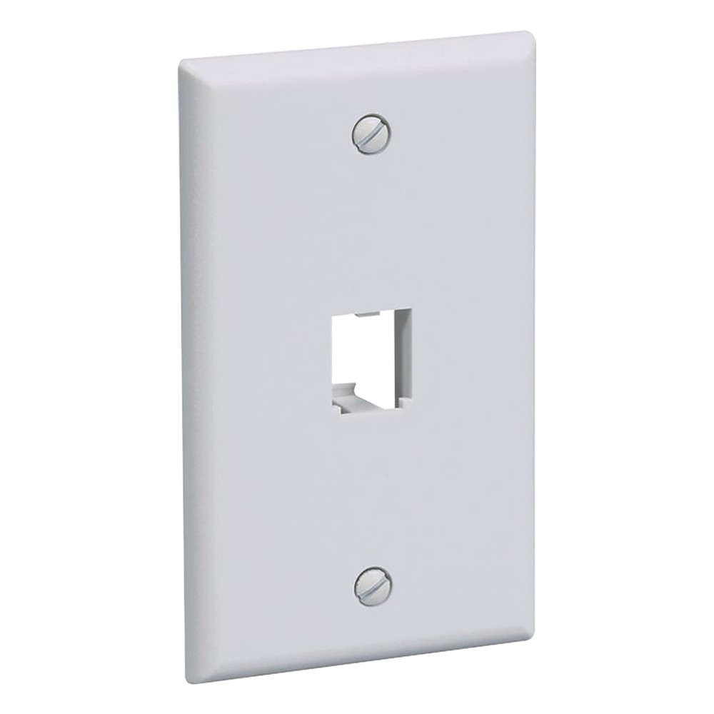 Placa de Pared Vertical Clásica, Salida Para 1 Puerto Mini-Com, Color 