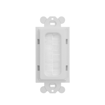 Placa de Pared Pasacables Tipo Cepillo, Estándar GFCI, Material ABS, C