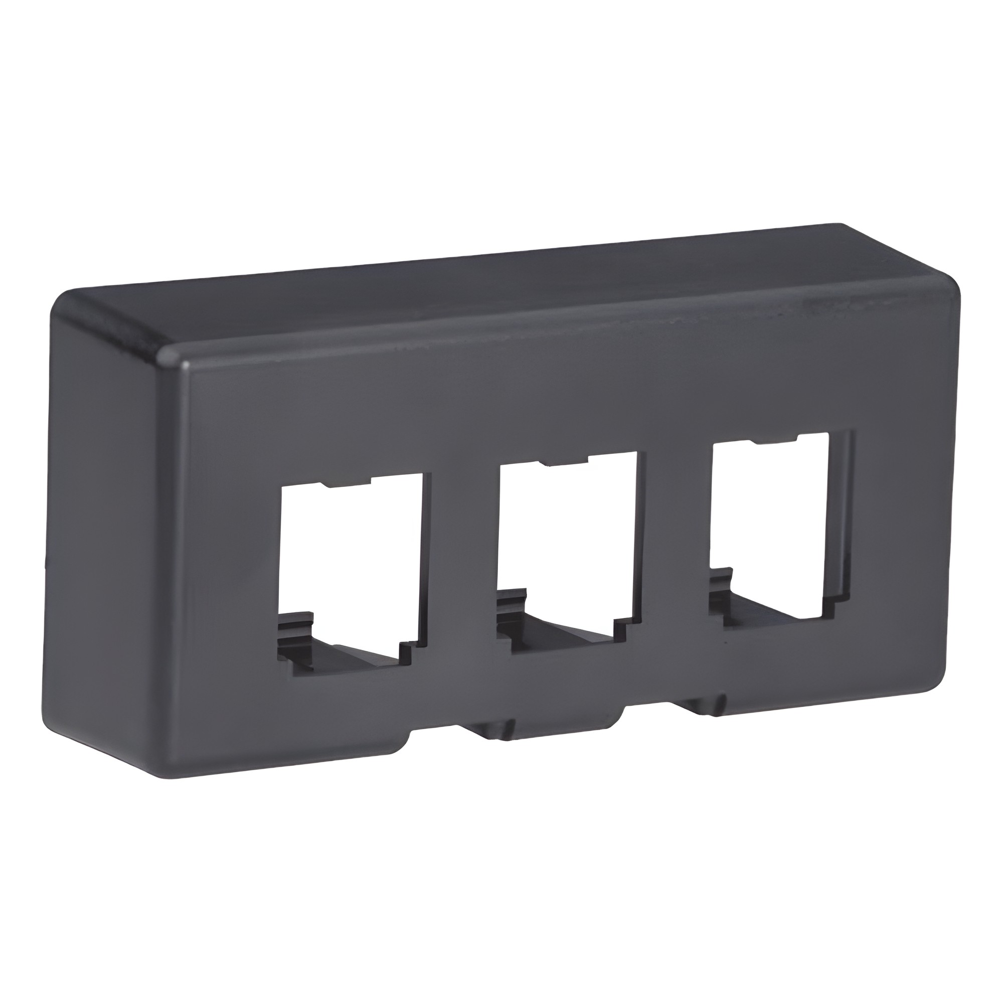 Placa de Mobiliario Modular Estándar, Salidas Para 3 Puertos Mini-Com,