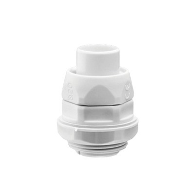 Conector (Racor) de tubería flexible a caja, PVC Auto-Extinguible de 5