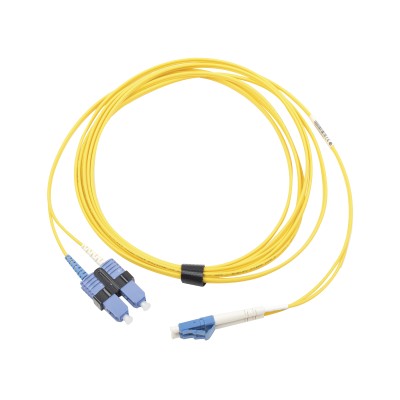 Jumper de Fibra Óptica Monomodo (OS2), XGLO, LC/UPC-SC/UPC Duplex, OFN