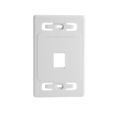 Placa de Pared Modular MAX, de 1 Salida, Color Blanco, Version Bulk (S