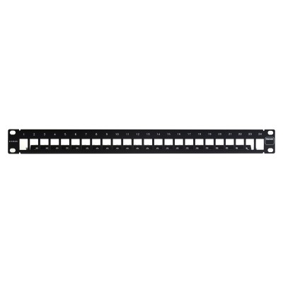 Patch Panel TERA-MAX Blindado de 24 Puertos, Modular (Vacío), Plano, C