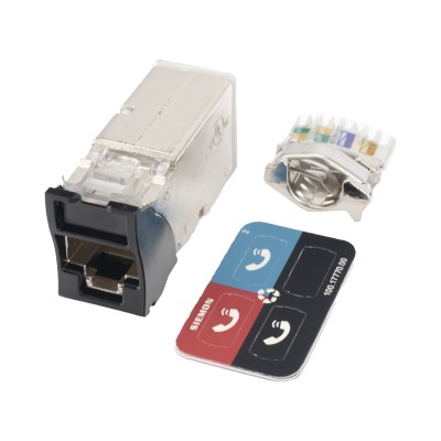 Jack Z-MAX Cat6A, Blindado, Montaje Híbrido en Placa de Pared (Plano y