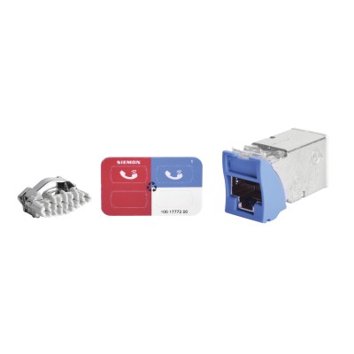 Jack Z-MAX Cat6A, Blindado, Montaje Híbrido en Placa de Pared (Plano y