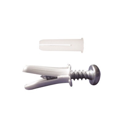 Paquete de 20 taquetes blancos  3/4" y 20 tornillos 8mm x 3/4" (1101-0