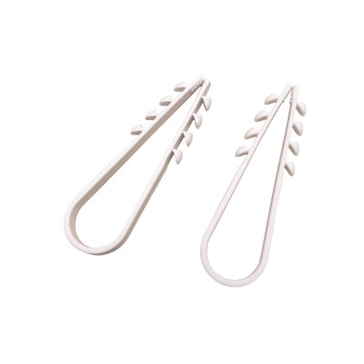 Bolsa con 100 clips sujetadores de plástico para cables de 11 a 19 mm.
