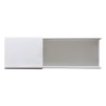 Canaleta blanca sin división, de PVC auto extinguible, 48 x 16 x tramo