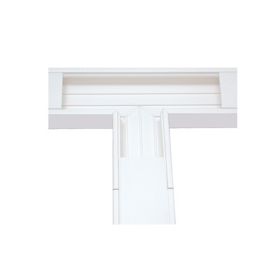 Sección en "T" color Blanco de PVC auto extinguible, para canaleta TEK