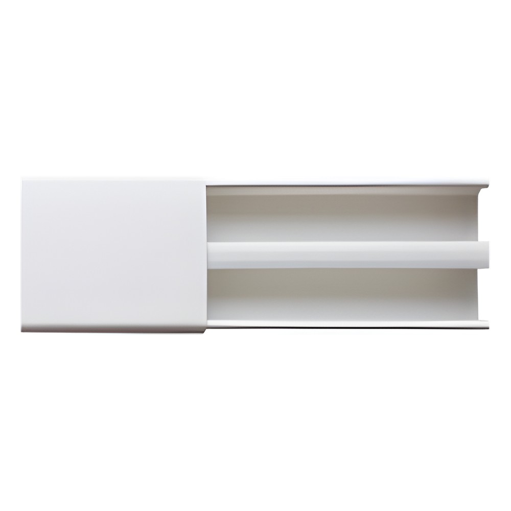 Canaleta blanca dos vías, de PVC auto extinguible,  48 x 16 x tramo 2.