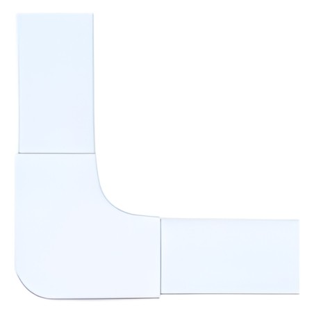 Sección en "L" color blanco de PVC auto extinguible,  para canaleta PT