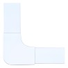 Sección en "L" color blanco de PVC auto extinguible,  para canaleta PT