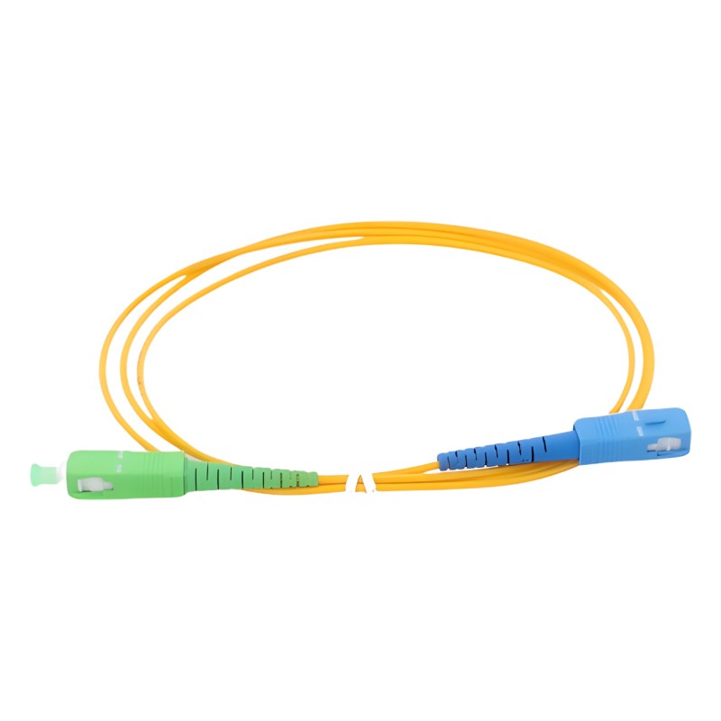 Jumper de Fibra Óptica Monomodo SC/APC-SC/UPC Simplex de 1 Metro (3.28