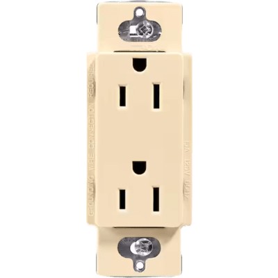Tomacorriente receptáculo convencional  120V, 15A, color blanco.
