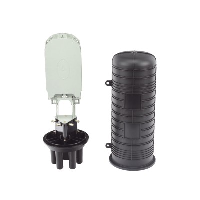 Caja de Distribución de Fibra Óptica Vertical Tipo Domo, 48 Empalmes (