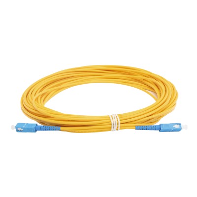 Jumper de Fibra Óptica Monomodo SC/UPC - SC/UPC Simplex, Color Amarill