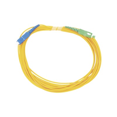 Jumper de Fibra Óptica Monomodo SC/UPC - SC/APC Simplex, Color Amarill