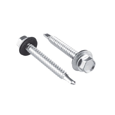 Tornillo - Pija cabeza hexagonal con rondana y punta de broca #14 x 1-