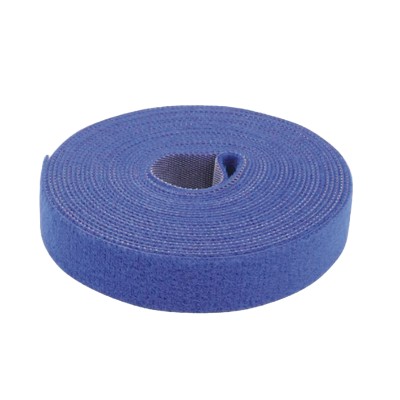 Cinta de Contacto Autoadherente Color Azul / 1.6 cm x 25 metros / Espa