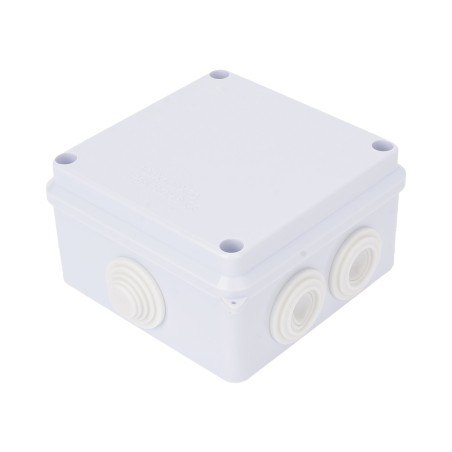 Caja de Conexiones Impermeable IP65, 7 Entradas, Dimensiones 100 x 100