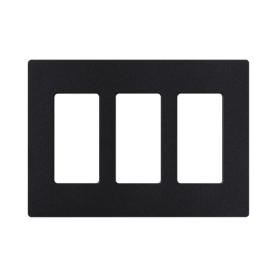 Tapa Color Blanco Negro Satin para interruptor o dimmer Lutron, 3 gang