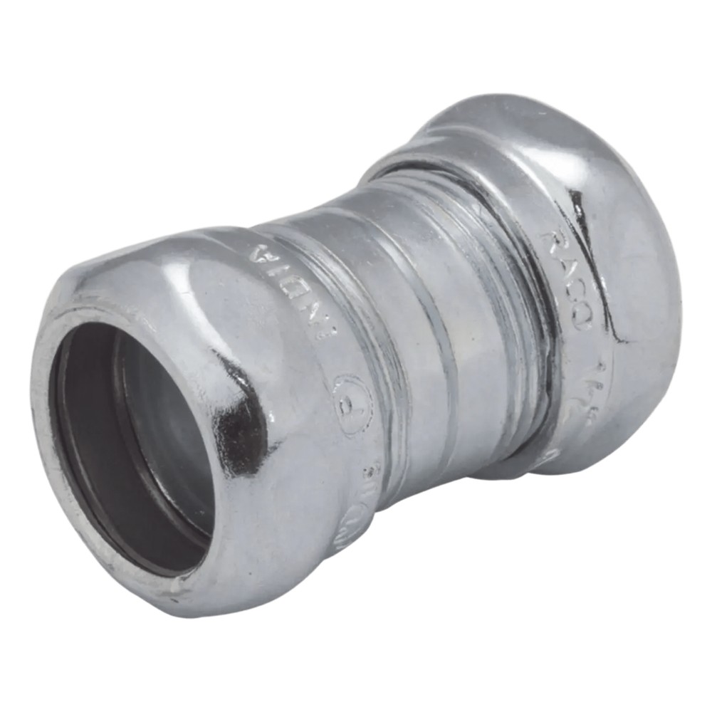 Cople Compresión de Acero Galvanizado para Pared Delgada de 1/2".