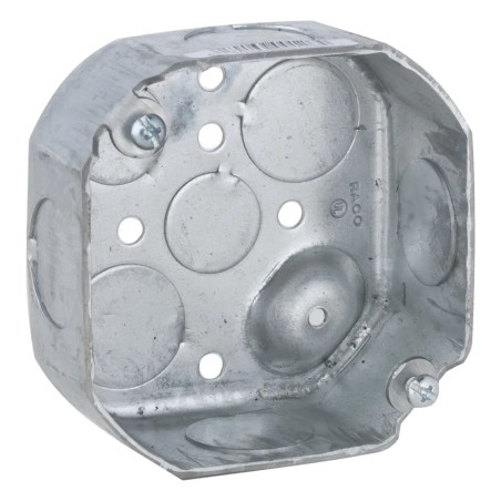 Caja Octagonal de 4" / Profundidad 1 1/2" / 6 Entradas de 3/4", 2 Entr