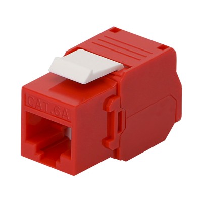 Módulo Jack Keystone Cat6A (Toolless), con Terminación en Ángulo 180 -