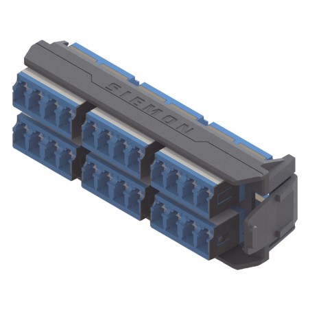 Placa Acopladora LightVerse, 12 Conectores Dúplex LC/UPC Shuttered, Ac