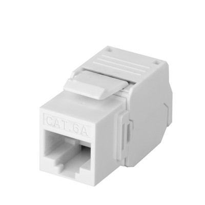 Módulo Jack Keystone Cat6A (Toolless), con Terminación en Ángulo 180 G