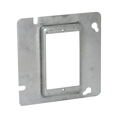 Sobretapa Cuadrada Galvanizada  de 4 11-16", realce de 1/2".
