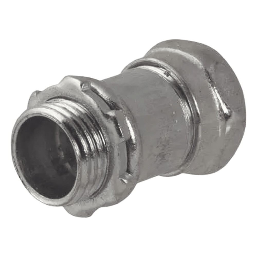 Conector Recto Compresión de Acero Galvanizado para Pared Delgada de 1