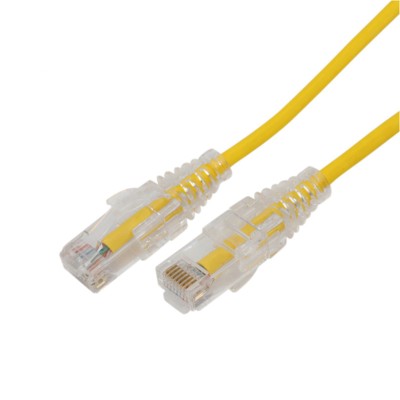Cable de Parcheo Slim UTP Cat6A - 7 Metros (22.97 Pies) Amarillo, Diám