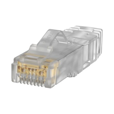 Plug RJ45 Cat6A, Para Cable UTP de Calibre 26 AWG, Chapado en Oro de 5