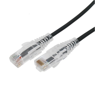 Cable de Parcheo Slim UTP Cat6A - 0.5 Metros (1.64 Pies) Negro, Diámet