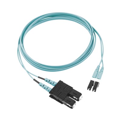Jumper de Fibra Optica Multimodo 50/125 OM3, LC-SC Duplex, OFNR (Riser