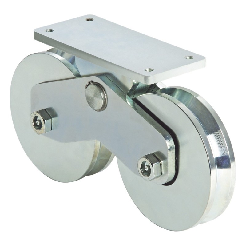339V - Rueda Doble de 16 cm / Capacidad Para Puertas de hasta 1920 Kg 