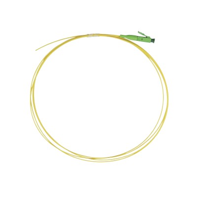 Pigtail de Fibra Óptica Monomodo LC/APC, Simplex de 1 Metro (3.28 Pies