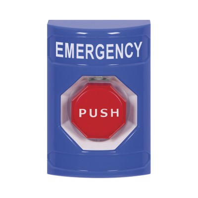 Botón de Emergencia, Texto en Español, Policarbonato Súper Resistente,