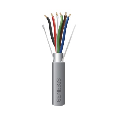 Bobina de 305 Metros (1000 Pies) de Cable  6 x 22 AWG / Blindado / Ple
