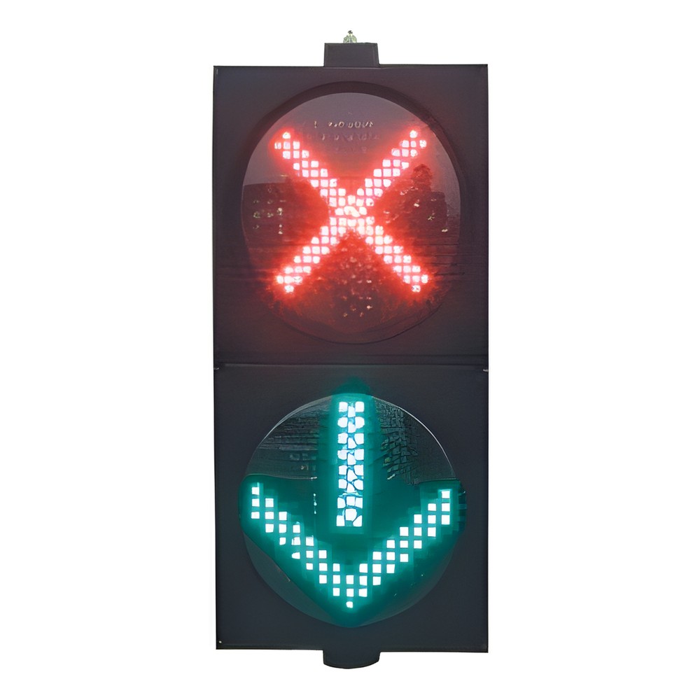 Semáforo Doble con Indicador Alto y Siga.
