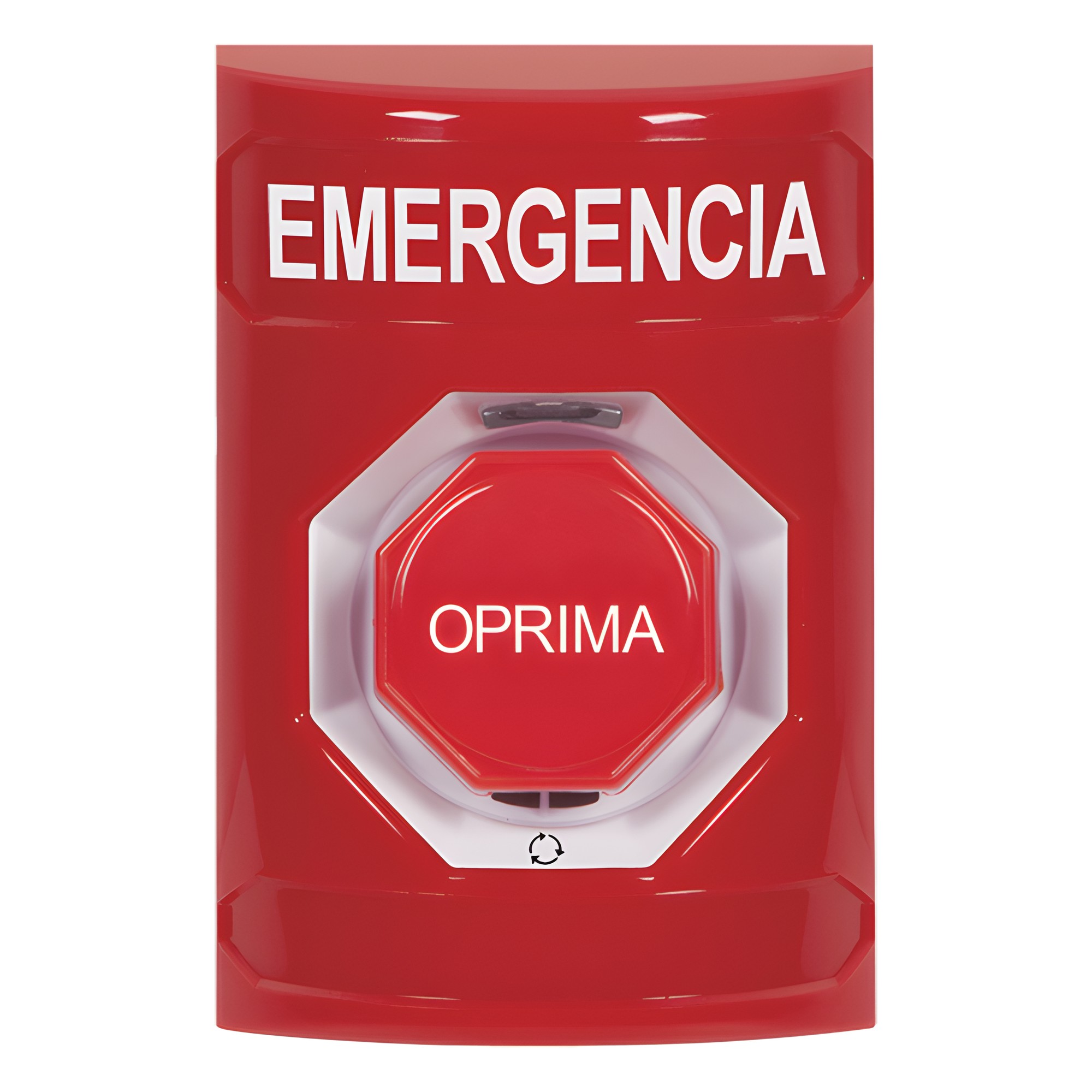 Botón de Emergencia, Texto en Español, Color | LECOSYS