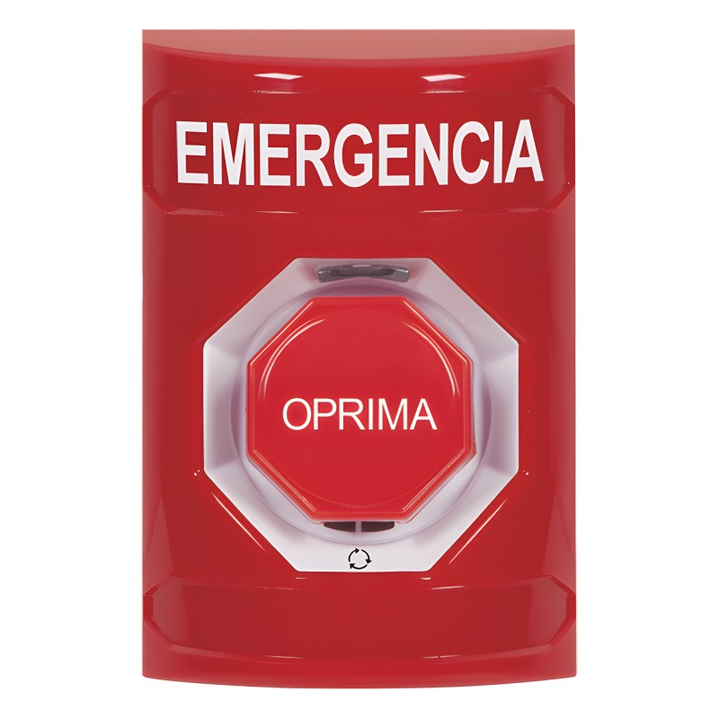 Botón de Emergencia, Texto en Español, Color | LECOSYS
