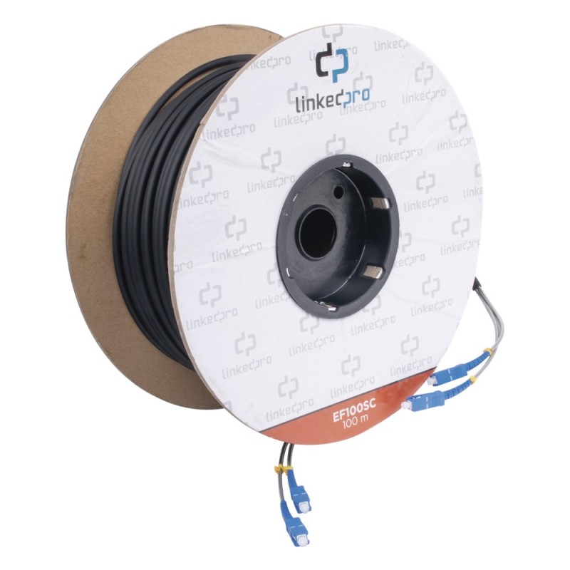 Carrete de Fibra Óptica Monomodo con Conectores | LECOSYS