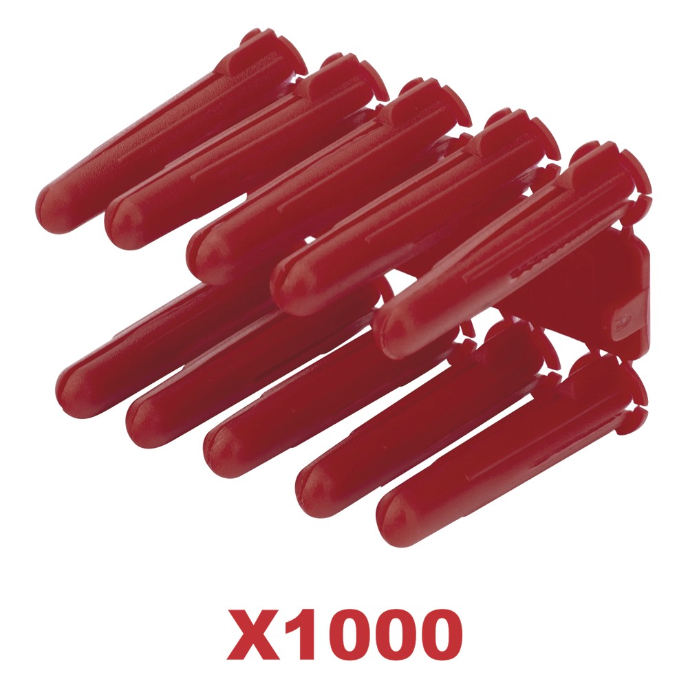 Taquete de 1/4 plástico paquete de 1000 piezas | LECOSYS